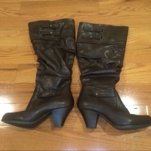 Brown Heeled Boots